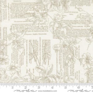 Muse by 3 Sisters - Poetry of Flowers - Grey - Moda 44392 11