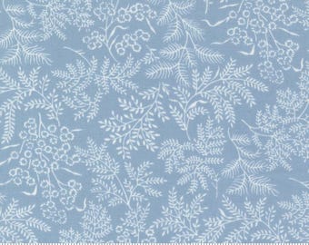 Nantucket Summer by Camille Roskelley - Floral/Leaves - Lt Blue - Moda 55261 24 - REMNANT