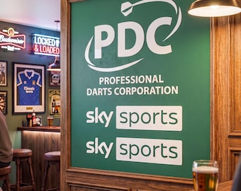 3-Piece Sky Sports & PDC Darts Vinyl Wall Decal Pack | Games Room |Mancave