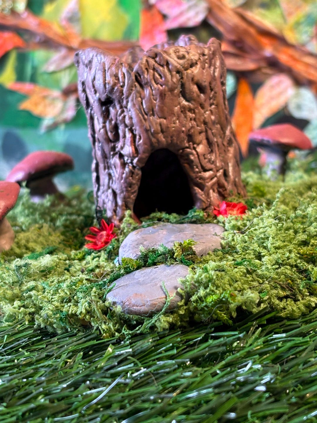 Fairy's Fancy - a Magical Miniature Tree Stump Cottage in a Fairy