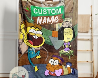Big City Greens Blanket | Cricket Tilly Remy Custom Name | Personalized Disney Cartoon Gift | Kids Cozy Relaxing Fleece Throw