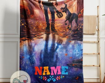 Manta para perro de la película Coco (Dante) / Manta personalizada de Disney Pixar / Regalo personalizado para niños / Manta para noche de cine