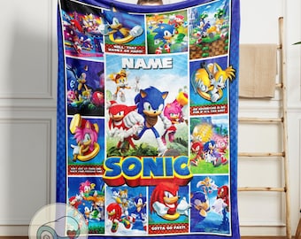Fast Video Game Heroes Blanket | Personalized Name | Classic Arcade Character Throw | Kids Room Bedding