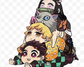 Demon Slayer Anime Chibi Digital Print