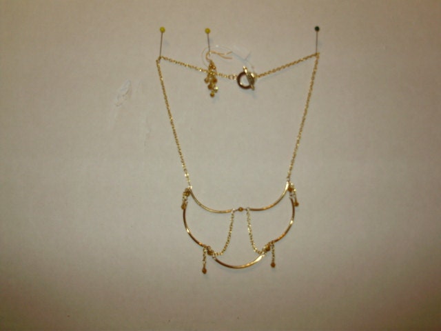Gold Weave Necklace and earring set 4013