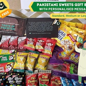 Pakistani Sweets Gift Box, Assorted Halal Treats with Custom Message