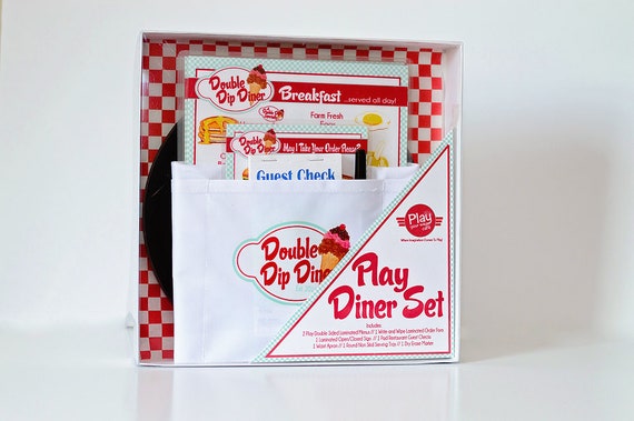 PERSONALIZED Pretend Play Restaurant menu/Play Kitchen/Kids/vintage/gift for kids/educational toy/handmade/unique gift idea/Christmas gift Il_570xn