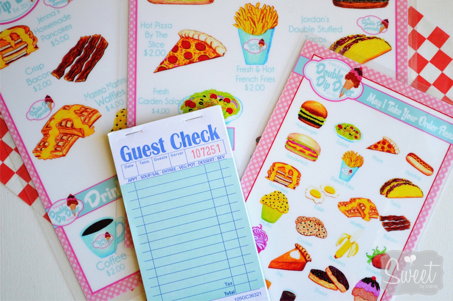 Kids Pretend Play Menu Printable