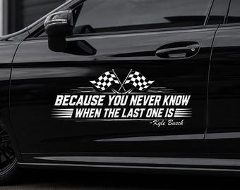 Kyle Busch Inspired Racing Decal | Rowdy Fan Sticker | NASCAR Tribute Vinyl Car Window Sticker | Motorsport Gift for Racing Fans