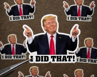 100Pcs I Did That Funny Stickers, Gas Pump Humor Sticker, Waterproof Vinyl Sticker Bundle, Trump Meme Stickers