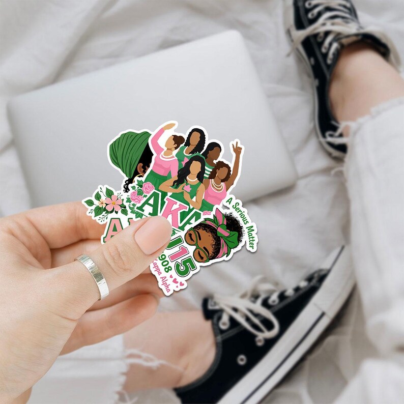 Apha Sticker 25 Pcs Alpha Kappa Alpha Sticker, Sorority Vinyl Decal, AKA Greek Life ...
