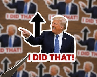 100PCS I DID THAT Trump Stickers, Political Protest Urinal Target Vinyl Sticker, Political Humor, Trump Meme Sticker