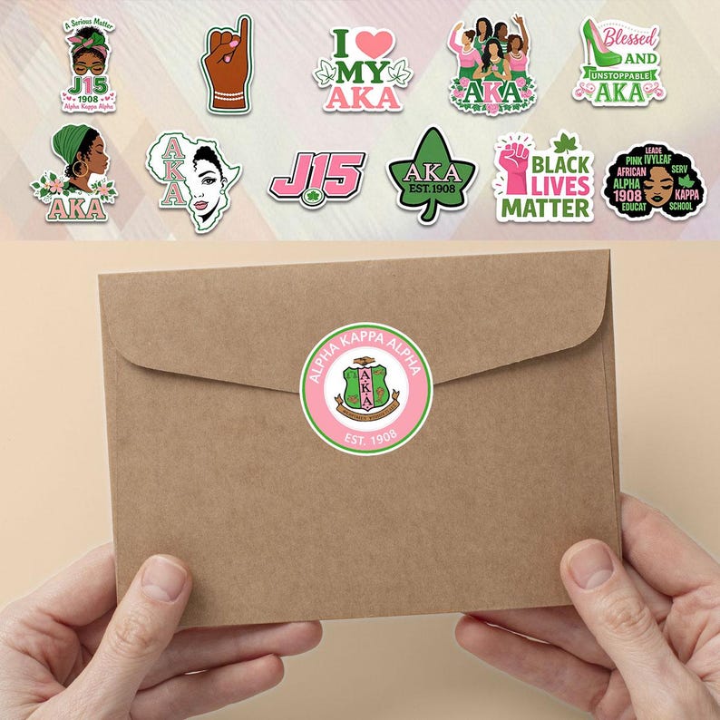 25 Pcs Alpha Kappa Alpha Sticker, Sorority Vinyl Decal, AKA Greek Life ...