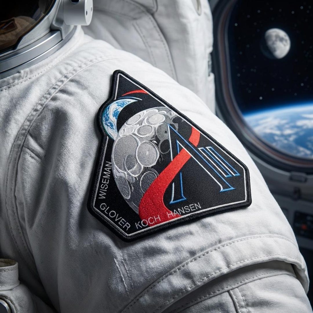 Artemis II Inspired Embroidered Patch, Space Mission Collectible Badge ...