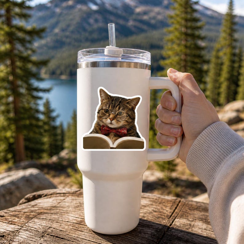 10pcs Funny Cat Meme Sticker Pack, Cute Kitty Reaction Decals, Viral ...