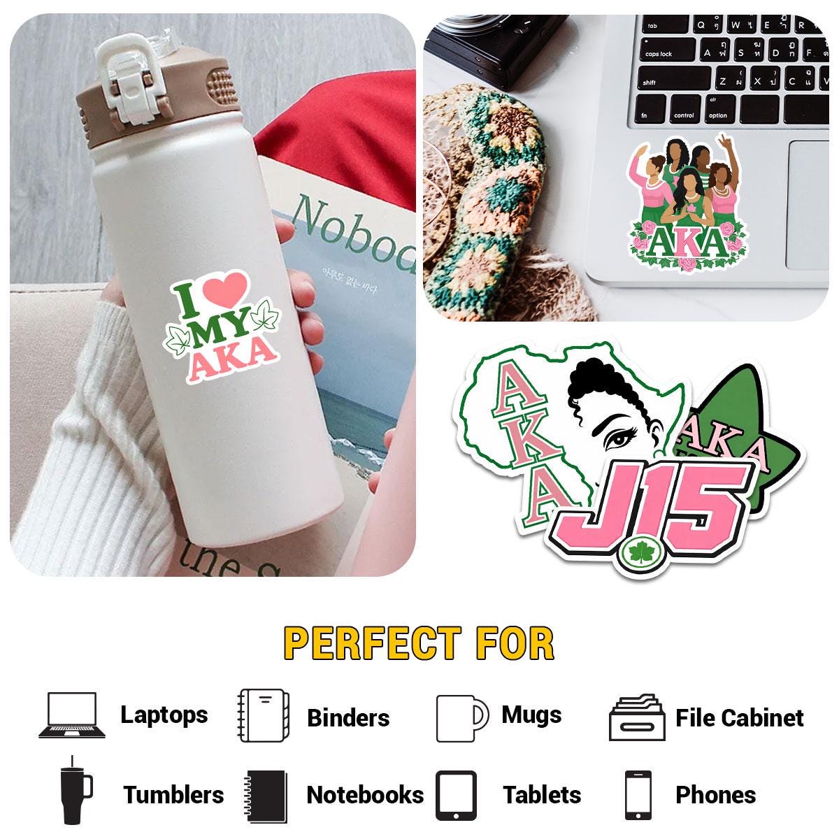 Apha Sticker 25 Pcs Alpha Kappa Alpha Sticker, Sorority Vinyl Decal, AKA Greek Life ...