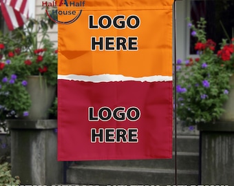 House Divided Fan Flag, Custom Sports Team Logo Banner for All Leagues, Football Basketball Baseball Soccer Hockey Gift, College Flag
