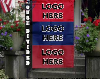 Custom Split Teams House Flag, Personalized House Divided Flag For Dad, House Divided Hockey Flag, College Football Signs, Football Flag