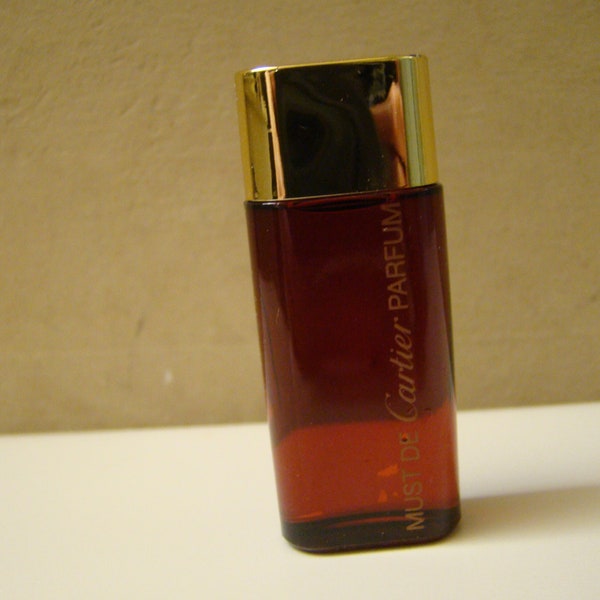 CARTIER - Must De Cartier - Mini Splash Parfum 0.13 fl oz/4 ml -New Old Stock - Made in France - Vintage - HTF