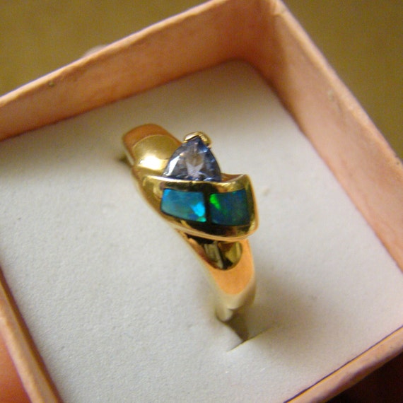 OPAL And TANZANITE AUSTRAILIAN Opal Inlay & Trill… - image 2