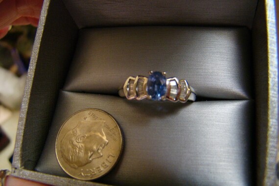 Tanzanite and Diamond  Baguette DIAMOND And TANZA… - image 1