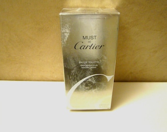 Cartier MUST de Cartier 100 ml/ 3.3 oz Eau de Toilette Spray - New Old Stock, Sealed In Box