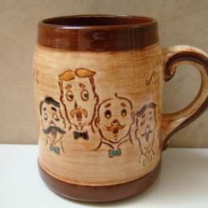Pennsbury Pottery Coffee Cup Mug "Sweet Adeline" Barber Shop Quartet 5"