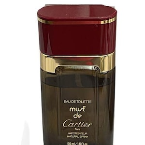 Vintage Must de Cartier Paris -  Eau De Toilette Vaporisateur Natural Spray 1.6 Fl oz/50ml Bottle - 90% FULL - Original Formula