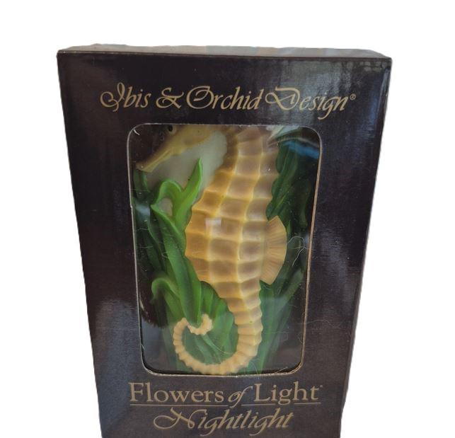 Macaw Parrot Night Light - Hand Painted Orchid Design, Bonded Marble, 5 Watt