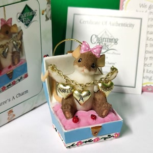 Charming Tails &quot;Three’s A Charm&quot; Ornament RARE   Dean Griff Fitz and Floyd - 98/524 NIB -Old Stock, Still Sealed