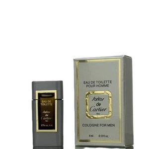 Cartier SANTOS DE CARTIER Eau De Toilette Cologne For Men - Miniature Sample 4ml - Mini Collectible - New In Box