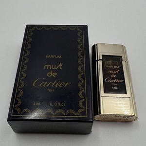 Cartier Must Mini Bottle Parfum Must de Cartier 4 ml 0.13 oz - VINTAGE New in Box
