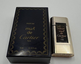 Cartier Must Mini Bottle Parfum Must de Cartier 4 ml 0.13 oz - VINTAGE New in Box