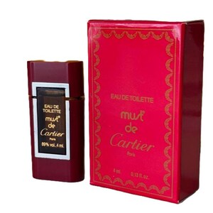 Cartier Must Eau De Toilette Mini Bottle 4 ml 0.13 oz - VINTAGE New in Box
