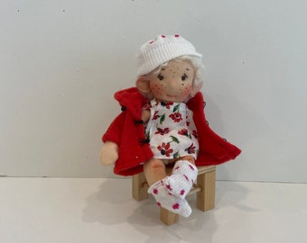Waldorf Inspired 6 inch cloth doll HANDMADE* MEET Laura