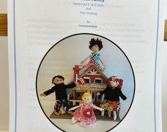 PDF Sewing Pattern: 5" Tiny Dolls & Clothes - Fits Maileg Micro Mice (Instant Download)