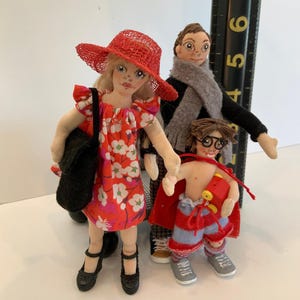 Dollhouse Miniature Cloth Dolls – Handmade Hand Painted Soft Dolls for Play or Display – Price Per Doll – Unique Dollhouse Accessories