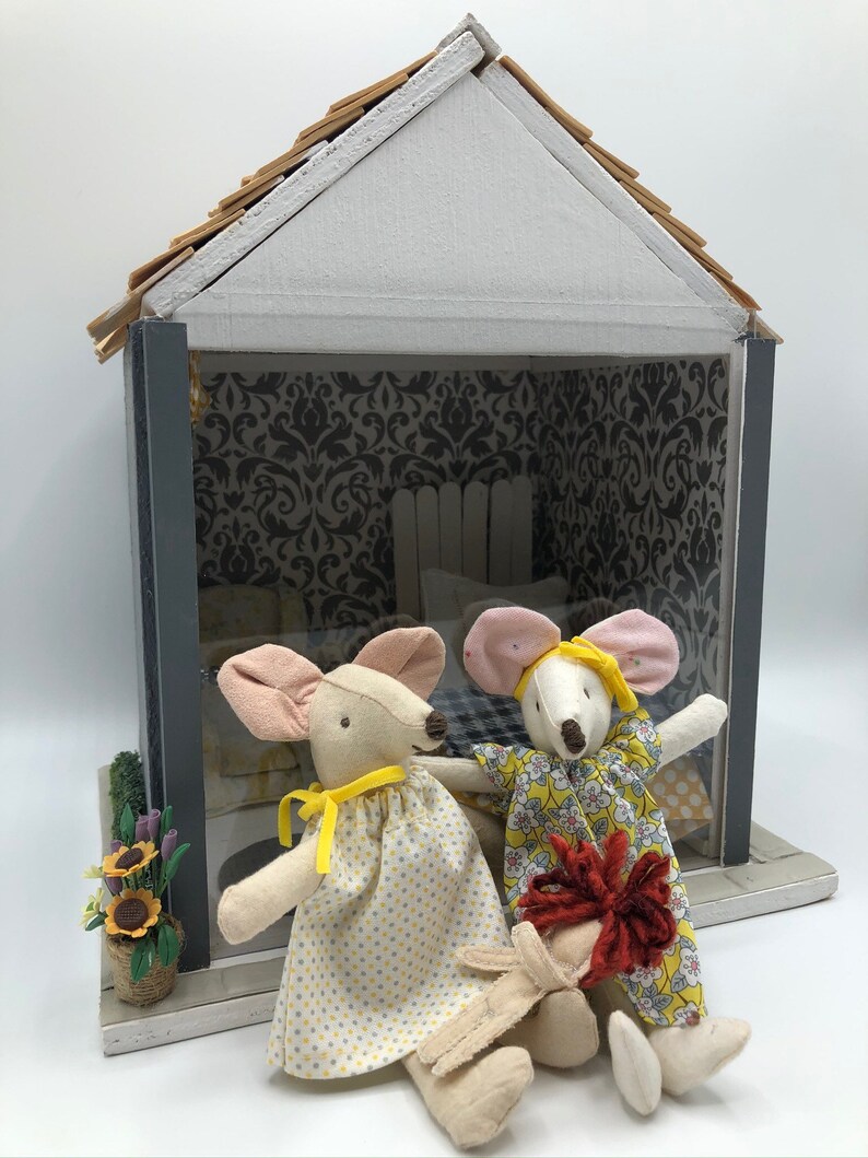 MOUSE DOLL HOUSEMaileg Style MiceTwo Handmade 5 inch Etsy