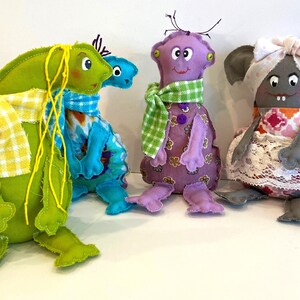 Shelf Sitter Dolls – Handmade Whimsies for Play or Display – Soft Collectible Toys