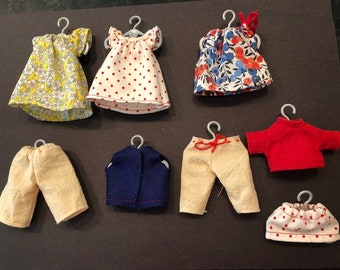 Set 1*PDF-patroon (uit 3 sets) voor 5 inch stoffen MAILEG MICE of poppenkleding*7 outfits*Ook geschikt voor de kleine poppenfamilie