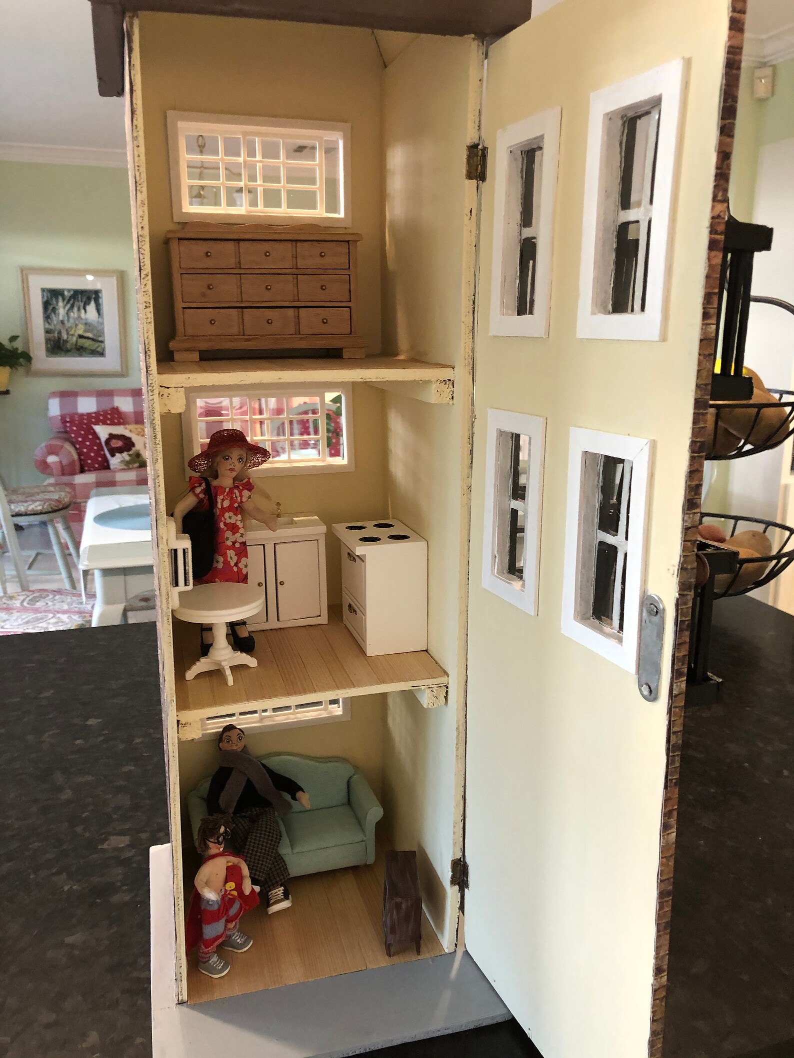 DOLL HOUSE Chicago Brownstone Three Story Room Box Diorama Etsy