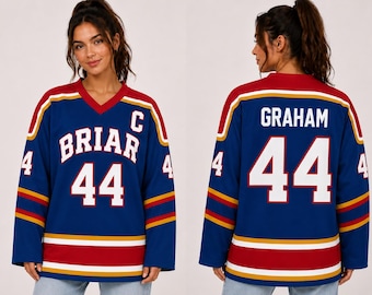 Personalized Briar University Hockey Jersey, Garrett Graham 44 Jersey, Off Campus Series Shirt, Hockey Romance Apparel