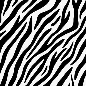 Zebra Print Seamless Pattern, Black White Animal Skin Digital Paper (PNG)