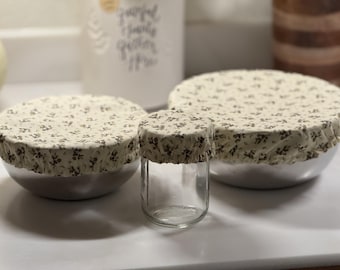 Reusable Bread Proofing Cover - Sourdough Starter Jar Cover - Handmade Cloth Bowl Covers