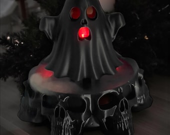 3D Printed Ghost Mist Maker – Motion Sensor Halloween LED Decoration