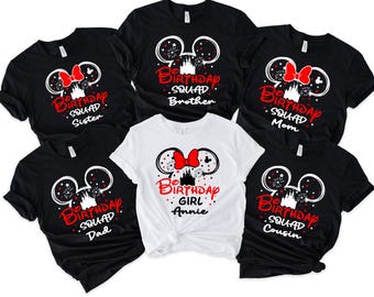 Disney Birthday Squad Shirt | Custom Mickey Minnie Family Tee