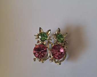 Vintage rhinestone scatter pins, kitties, free shipping New Sale Price