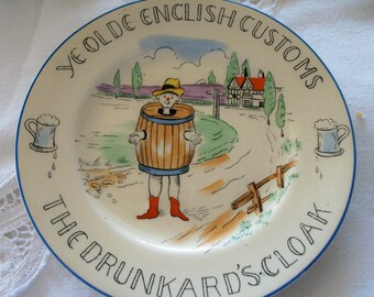 Burgess and Leigh-L collectible plate, The Drunkards Cloak, Fondeville Staffordshire England