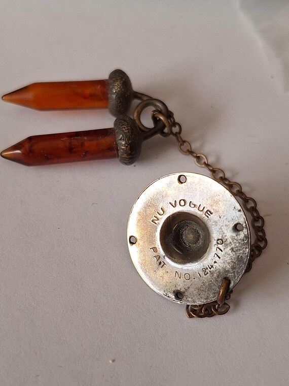 Root beer bakelite pin? Toggle fastener? button? … - image 4