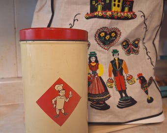 Bolletje biscuit tin, mid-century cannister, Holland